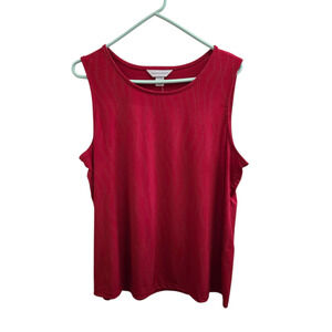Excellent L red Christopher & Banks Tank Top